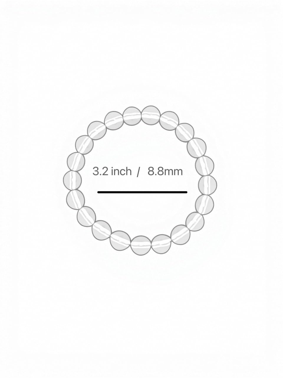 IETWIPNO Stretch Crystal Bracelet for Women,Elastic Beaded Bracelets Set of 1,Multicolor Healing Stone Adjustable Bangle,Gift for Her (8MM Round Yellow)