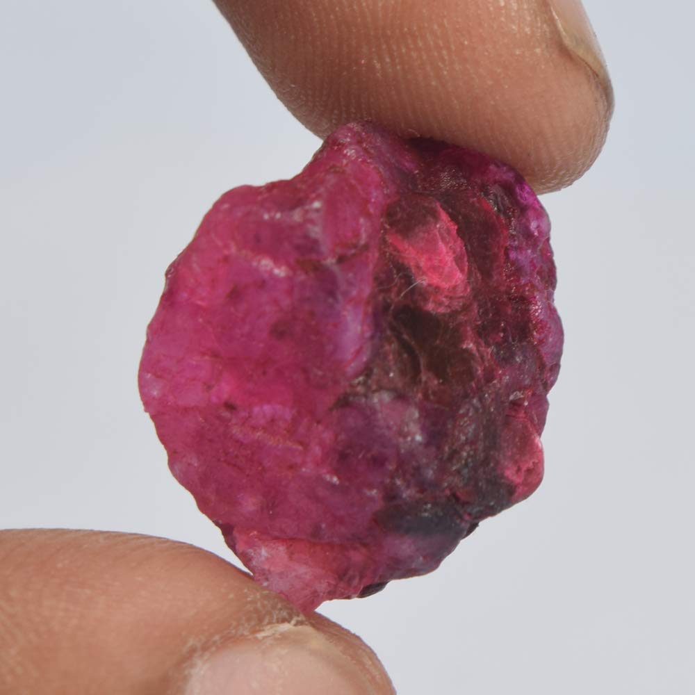 GEMHUB Natural Crystals And Healing Stones 17.00 Carat Raw Rough Ruby Healing Crystals For Jewelry Making