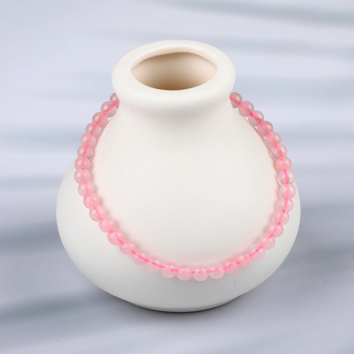 LPBeads Handmade Natural Gemstone Stretch Elastic 4mm Rose Quartz Bracelet Healing Crystal Round Stone Beads Jewelry Gifts for Women Men