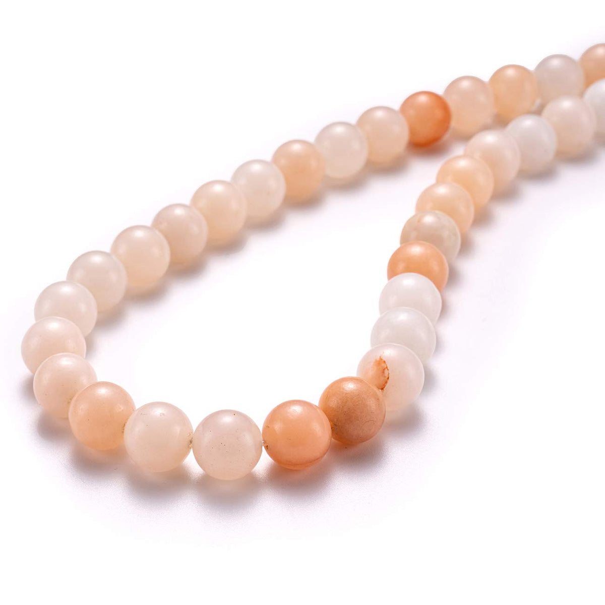 BEADIA Natural Pink Aventurine Jade Stone Round Loose Semi Gemstone Beads for Jewelry Making 6MM 61PCS