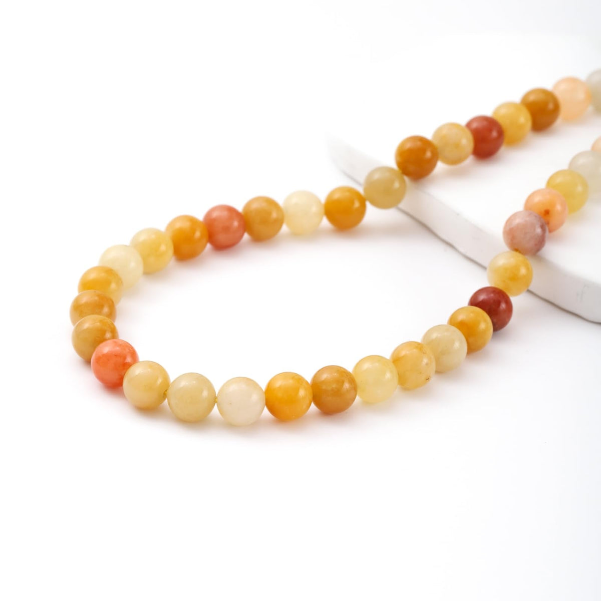10mm 38pcs DIY Natural Yellow Aventurine Stone Beads Round Healing Crystal Gemstone Loose Beads for Jewelry Making Handmade Bracelet Necklace