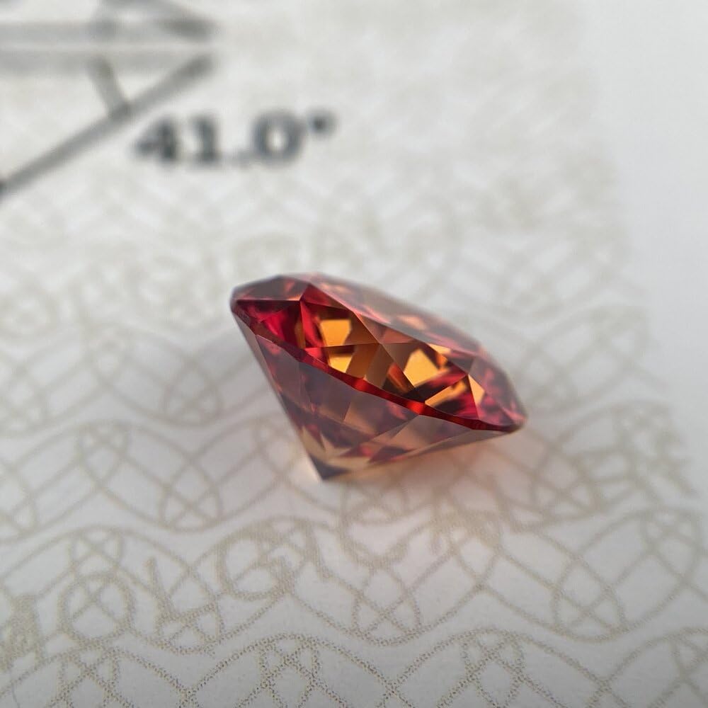 4-10mm Loose Moissanite Stone Garnet Pink Color Various 4 Colors Moissanites Gesmtone 0.3-4ct VVS1 Clarity Gems (Garnet, 6.5mm 1ct)