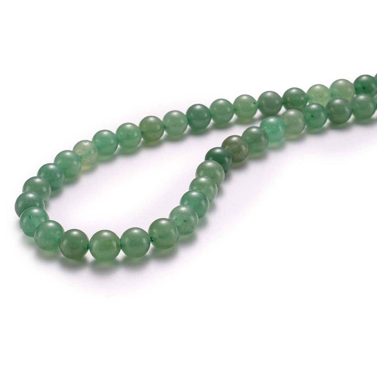 BEADIA Natural Green Aventurine Jade Stone Round Loose Semi Gemstone Beads for Jewelry Making 10MM 38PCS