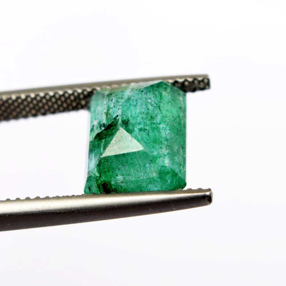 EGL Certified Perfect Emerald Cut Gems / 4.45 Carat Natural Green Emerald/Loose Gemstone for Pendant - Necklace B-7714