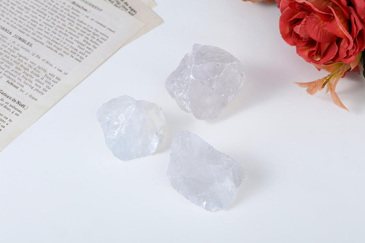 XIANNVXI Clear Quartz 1.8-2.2" Large Raw Crystals and Healing Stones Natural Rough Crystal Rocks for Decor Gifts Tumbling Cabbing Polishing Fountain Rocks 1PCS