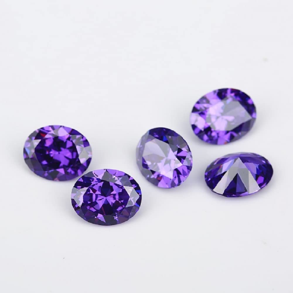 XIANGMO 15pcs 6x8mm 5A Loose Cubic Zirconia Stones Oval Cut CZ Stone Synthetic Gemstone for Jewelry Making, Mix 15 Colors 1pcs per color