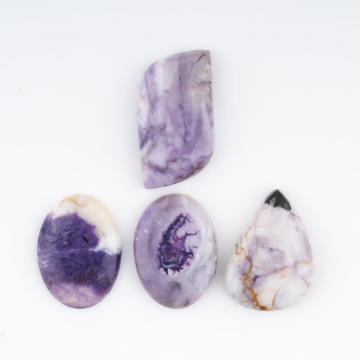 ColouredRocks (4pcs. A++ TIFFINY OPAL, Mix Shape, Natural Cabochon Crystals, Loose Gemstone, Wholesale Polished Supply, Jewelry Making, DIY Craft, Gem Collection (20-25mm free size)