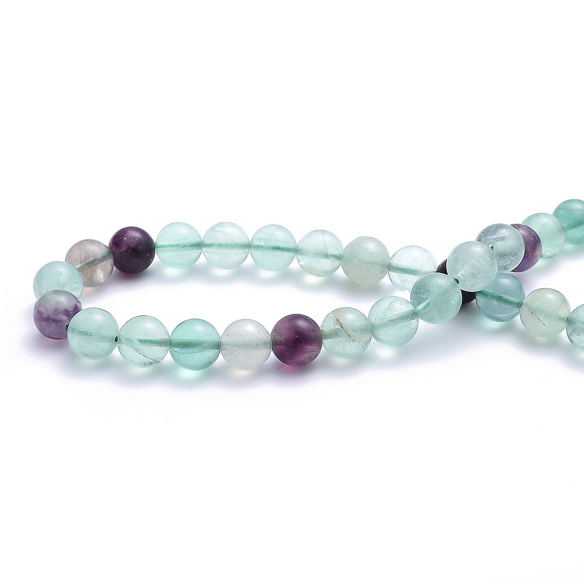 BEADIA Natural Fluorite Stone Round Loose Semi Gemstone Beads for Jewelry Making 4MM 89PCS
