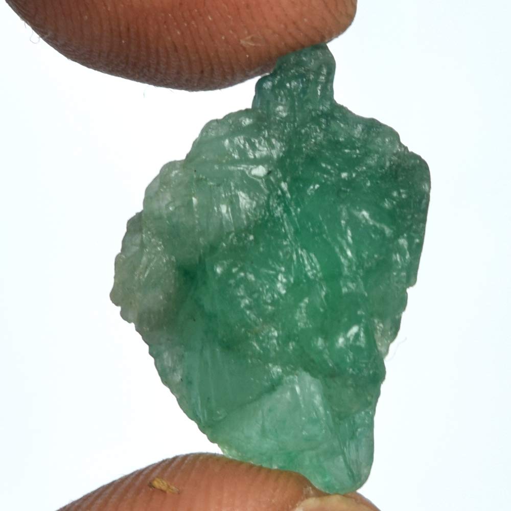 GEMHUB Loose Gemstones For Jewelry Making 10.00 Carat Raw Rough Green Emerald Natural Gemstones for Jewelry Pendants