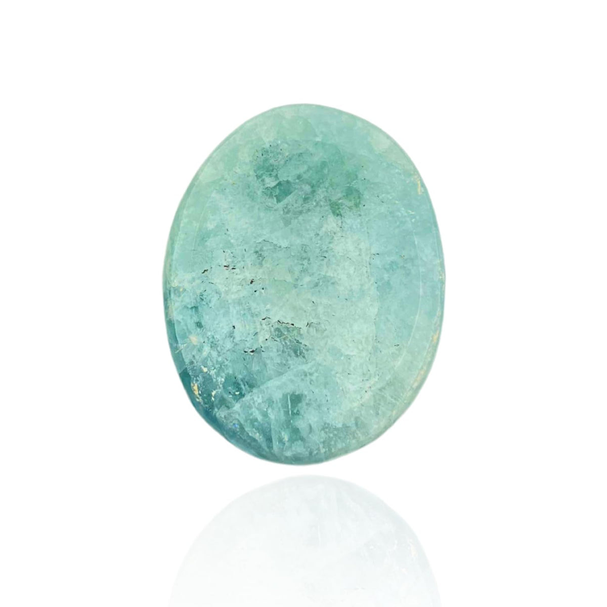 GEMSCITE Aquamarine Thumb Worry Stones Metaphysical Gemstone Crystal Healing Reiki Men Women Gift FENG Shui Positive Energy Love Wellness Palm Stones Wicca Powerful