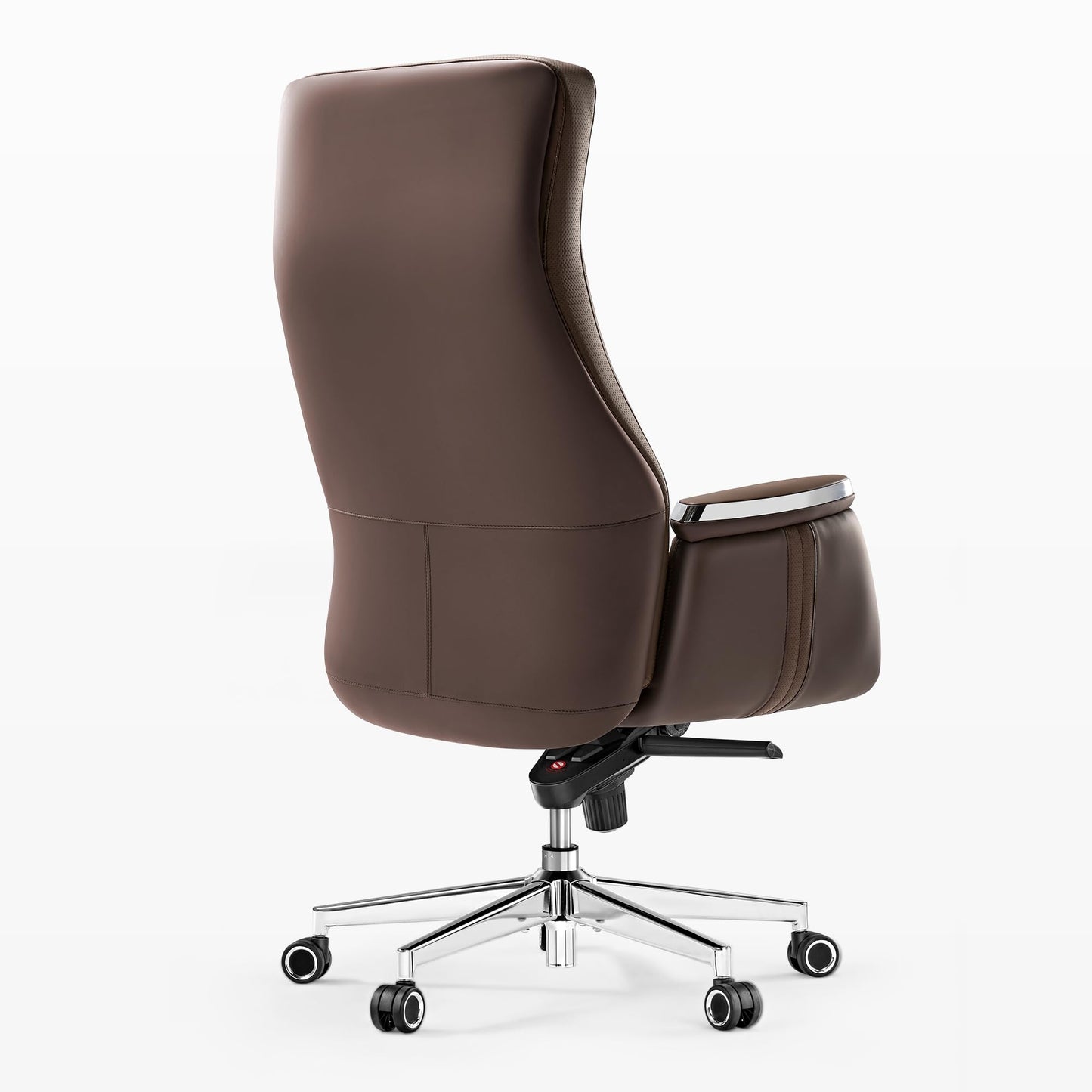 EUREKA ERGONOMIC Royal II Executive Office Chair High Back, Big and Tall with Extra Wide Seat, Silicone Leather Desk Chair Computer Chair, Modern Office Chair Home Office Desk Chairs-Brown