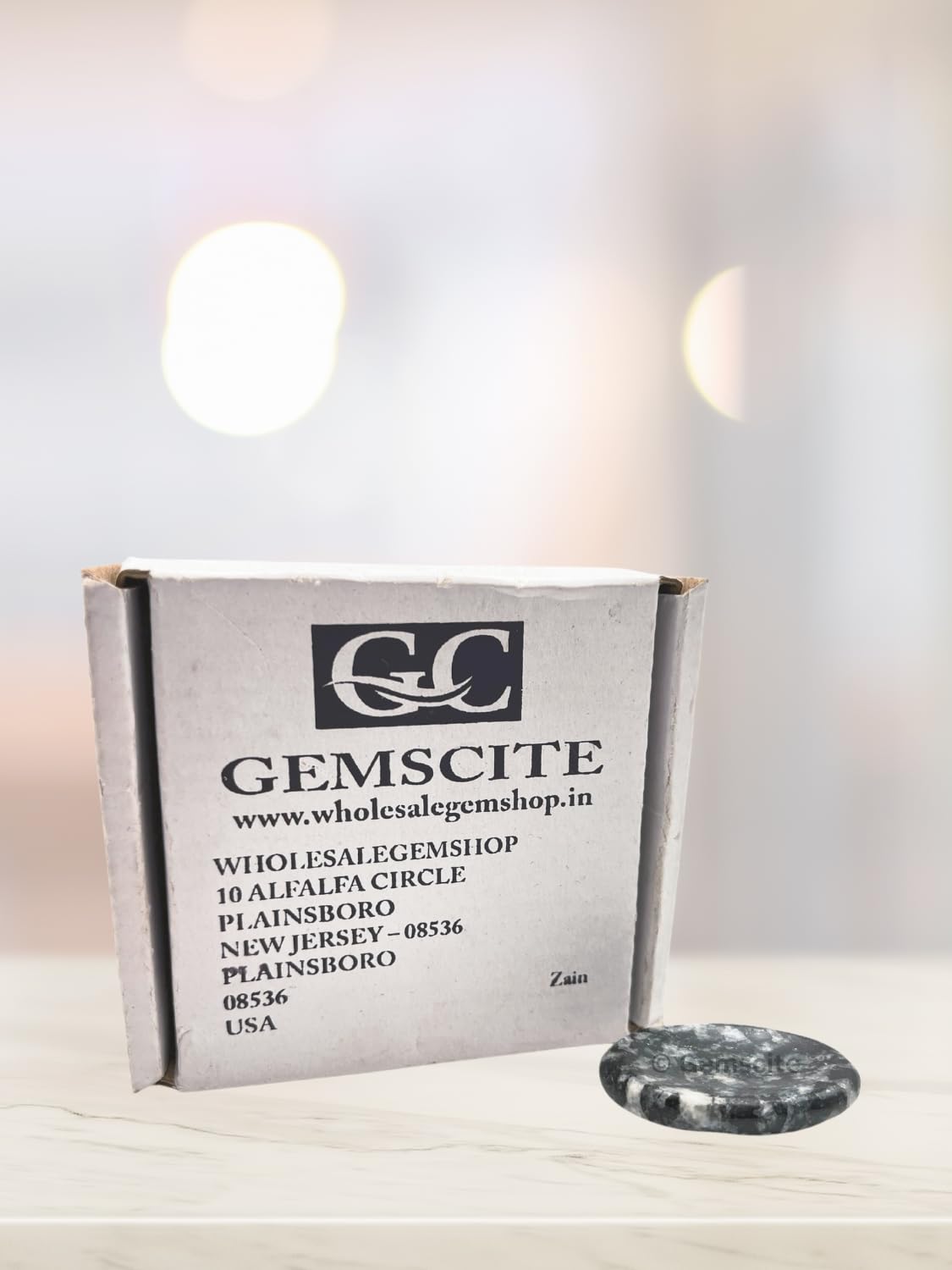 GEMSCITE Black & White Tourmaline Thumb Worry Stones Metaphysical Gemstone Crystal Healing Reiki Men Women Gift Feng Shui Positive Energy Love Wellness Palm Stones Wicca Powerful