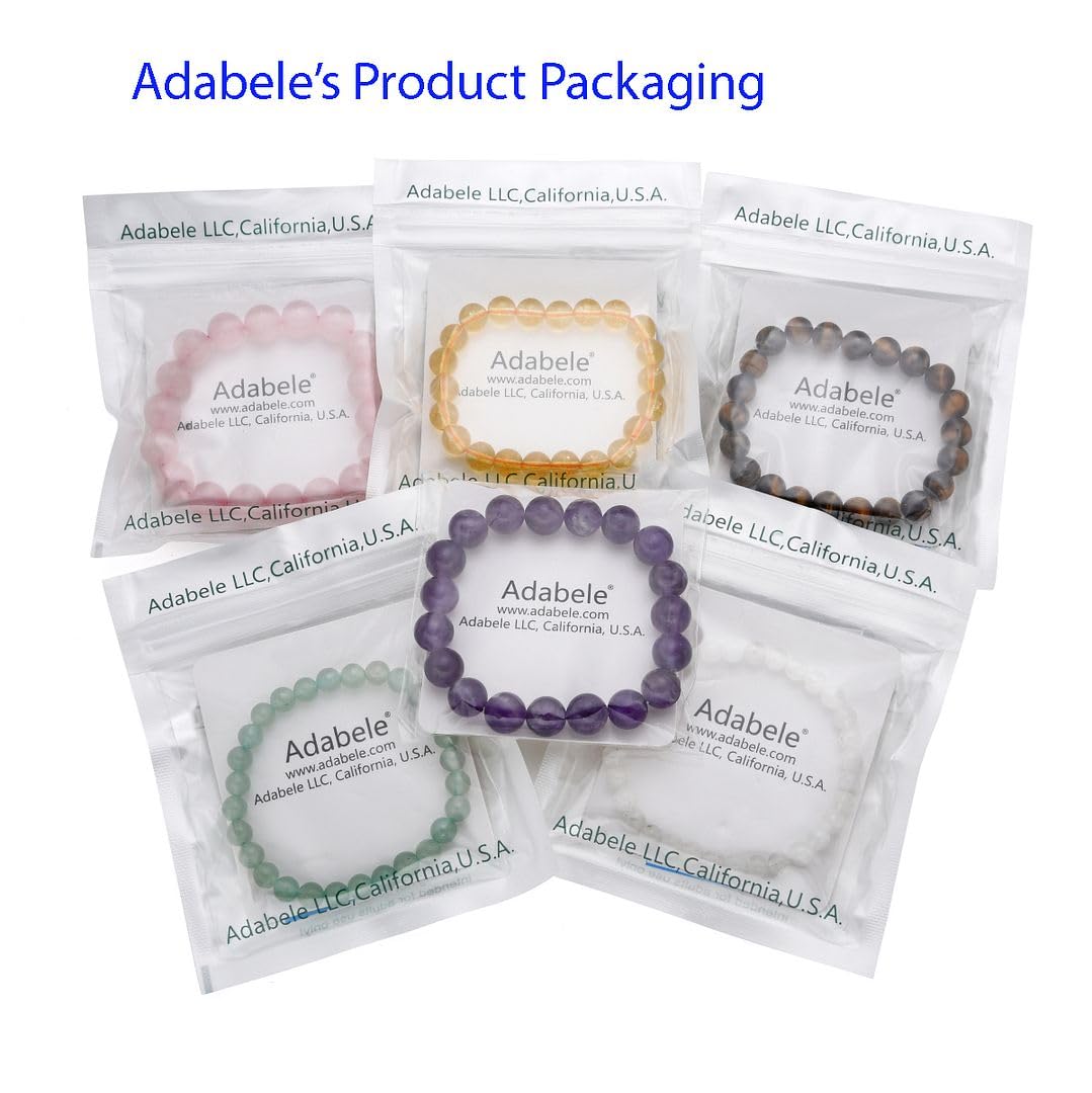 Adabele Real Natural Multicolor Fluorite Gemstone Beaded Bracelet 7.5 inch Stretch Chakra Healing Crystal Stone Jewelry Women Mom Gift GB8-B2
