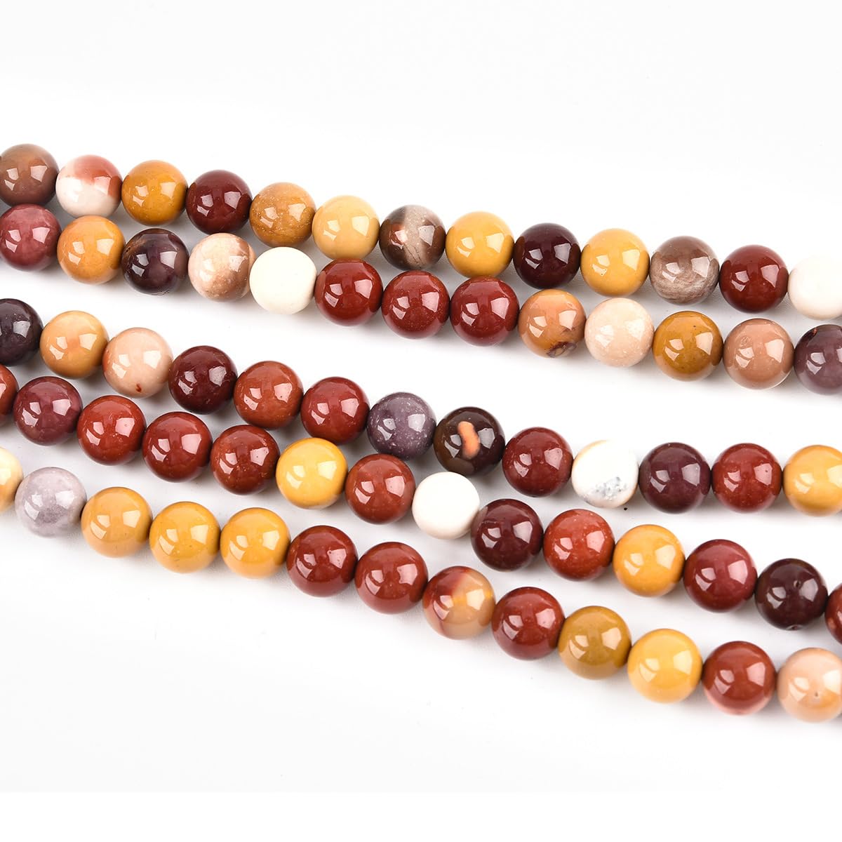 LIFAVOVY Mookaite Jasper Beads for Jewelry Making Natural Gemstone Semi Precious 8mm Round 15 inch(47-49pcs)