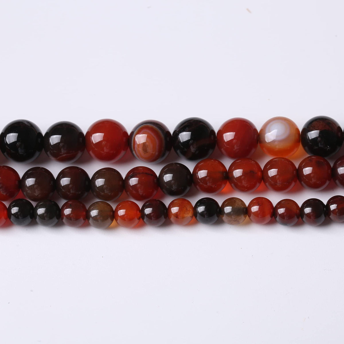 10MM Red Persian Agate Round Loose Beads Natural Gem Beads Crystal Energy Stone Beads for Jewelry Making DIY Bracelet Necklace