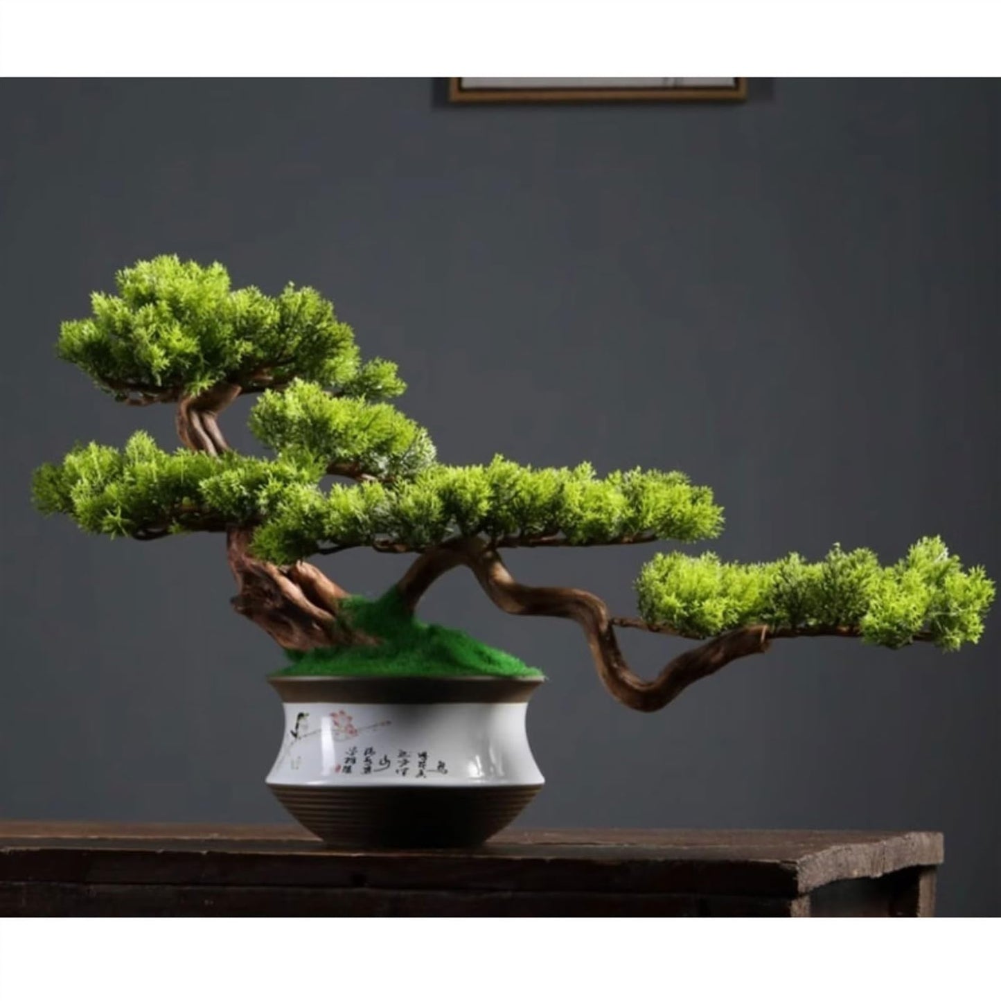 XJOYSL7921 Artificial Bonsai Artificial Bonsai Simulation Tree High-end Light Luxury Greenery Entrance Decoration Ornaments for Home Office