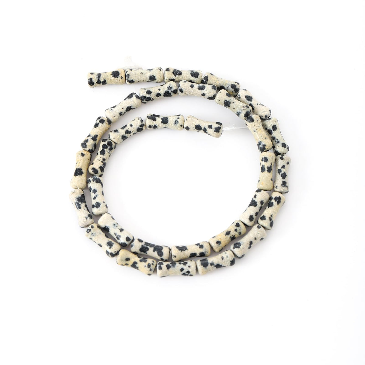 5x12mm Natural Dalmation Stone Bamboo Shape Gem Healing Energy Loose Spacer Beads for DIY Necklace Bracelet Earring