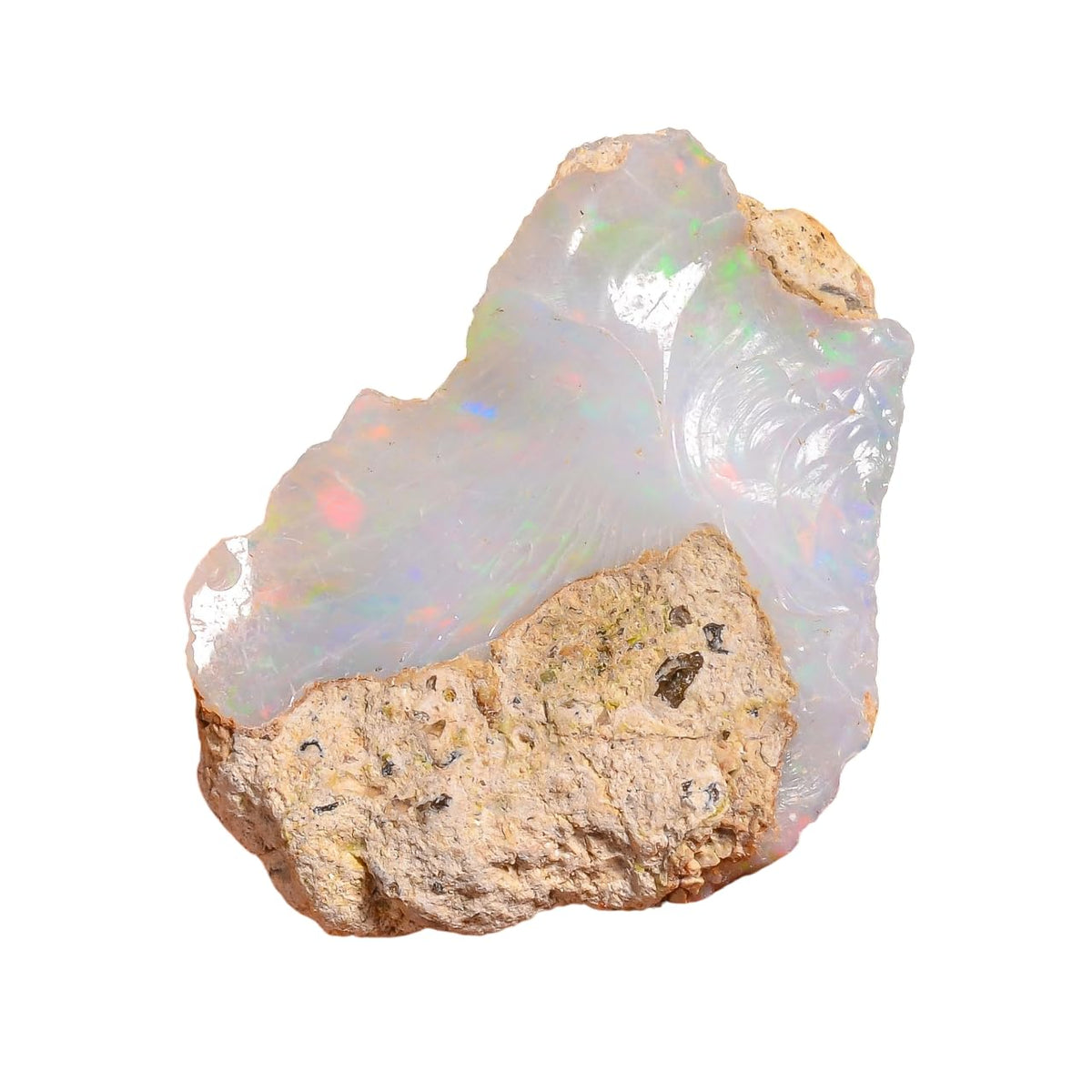 16.00 Cts Wire Fire Ethiopian Opal Rough Loose Gemstone | Lightweight Raw Crystal Healing Stone for Bracelet Pendant Jewelry Making