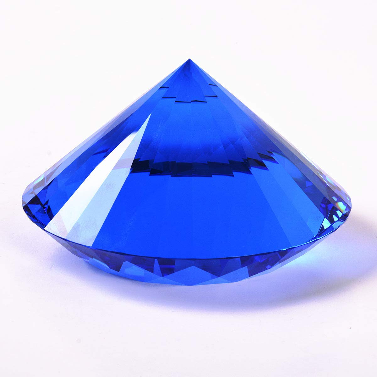 Blue Crystal Glass Diamond Shaped Decoration 60mm Jewel Paperweight,Gift Decoration Idea For Christmas, Thanksgiving And Birthday (Please identify our brand Yarr Store)
