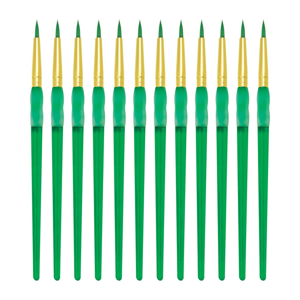 Royal Brush Big Kids Choice Round Paint Brush, Size 2, Pack of 12