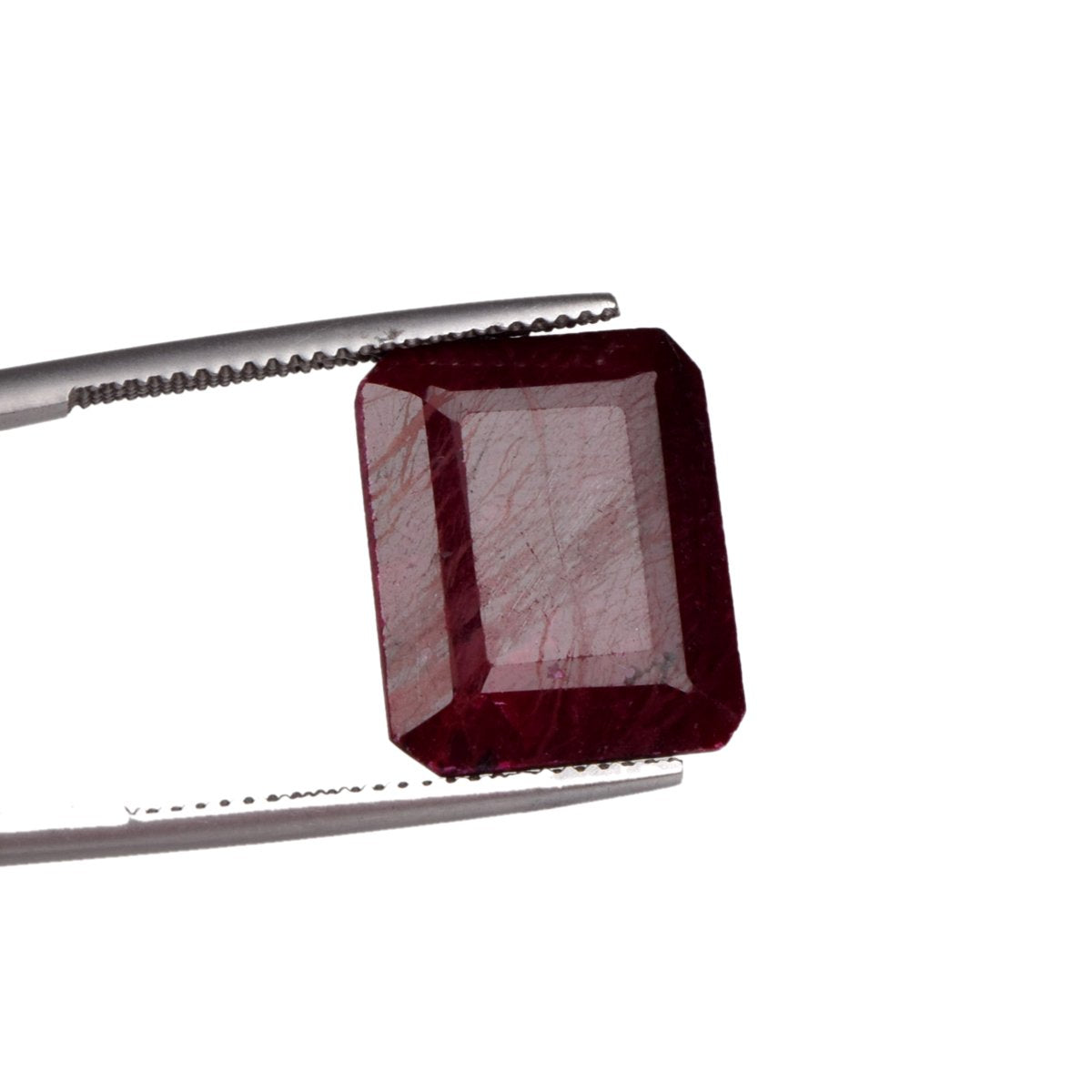 15.00 Carat. Egl Certified Red Ruby Emerald Shape Loose Gemstone - Natural Gem for Jewelry Making Uses AQ-727