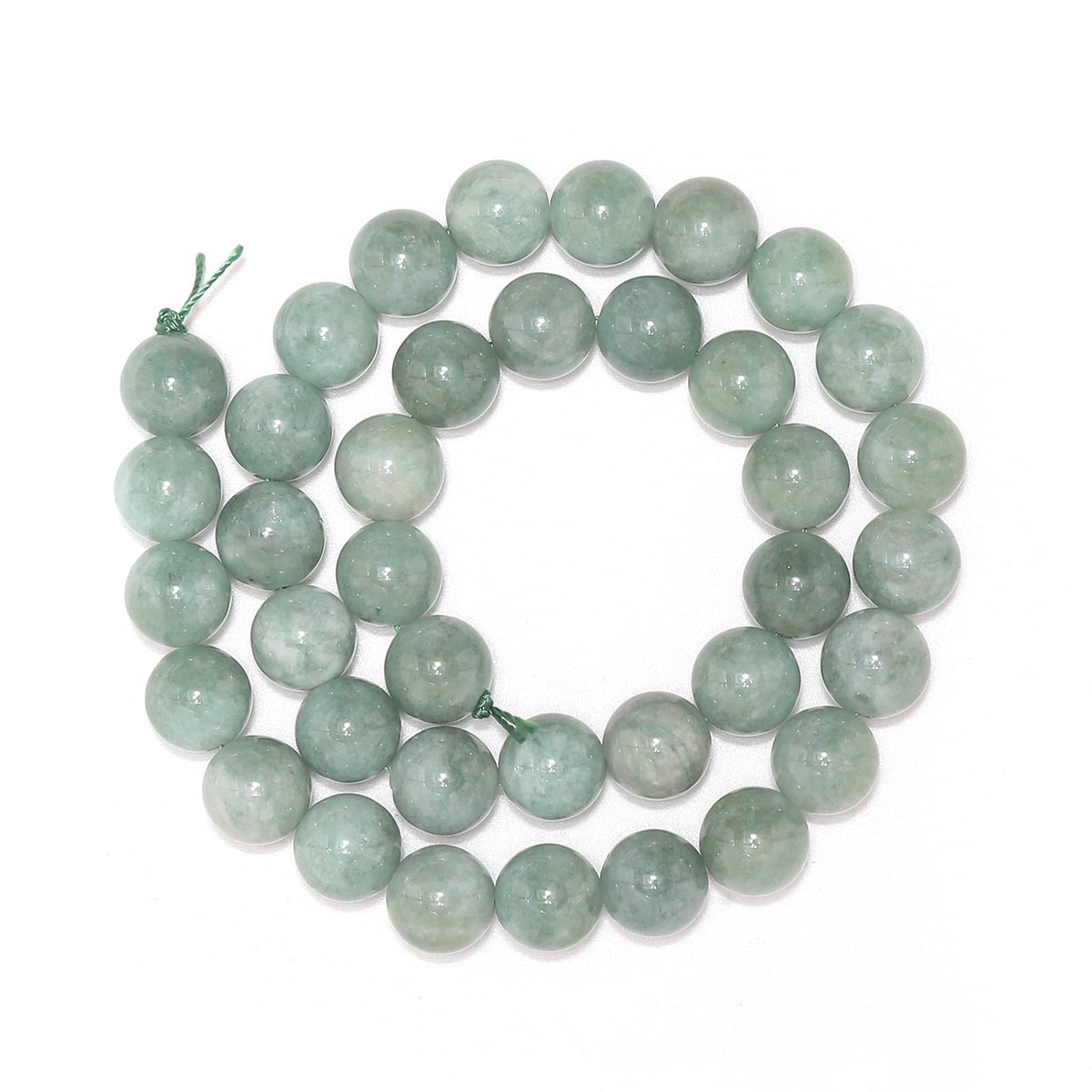 60pcs 6mm Burmese Jade Loose Beads for Jewelry Making, Natural Semi Precious Beads Round Smooth Gemstone Spacer Beads Charms for Necklaces Bracelets