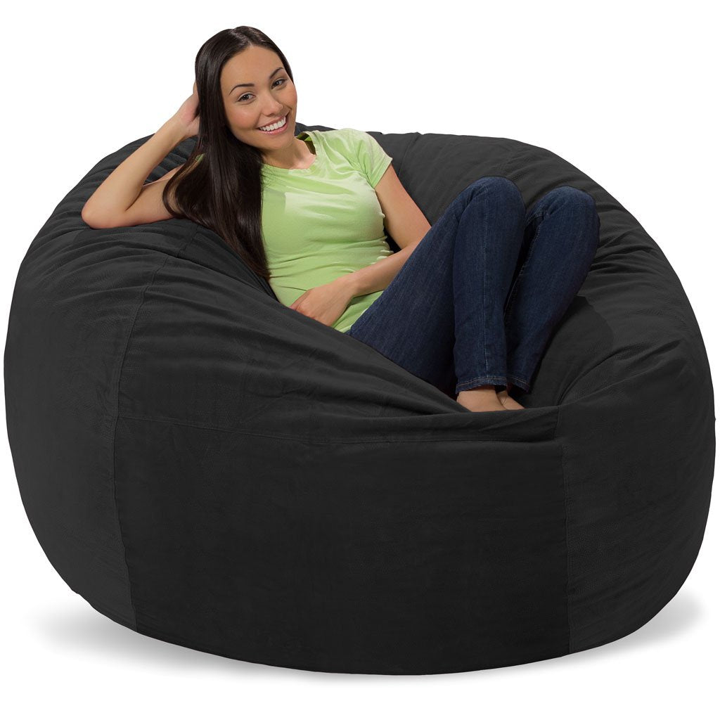 Comfy Sacks Memory Foam Bean Bag Chair, Graphite Pebble