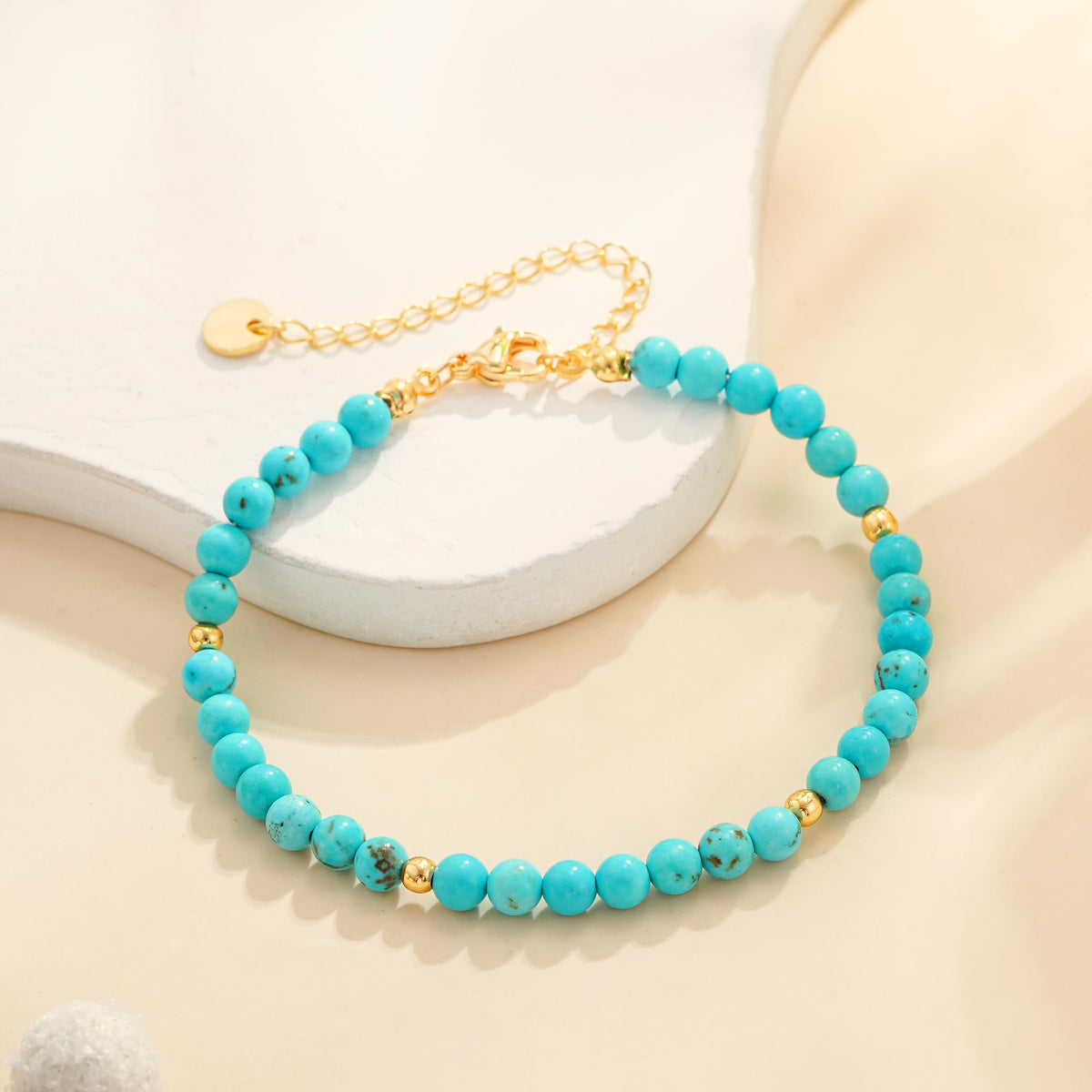 Treasure Bender Beaded Protection Bracelet for Women Men, Inspire Creatity and Alleviate Pain, Natural Crystals and Healing Stones Stretch Bracelet Jewelry Gifts for Women Men (Turquoise)
