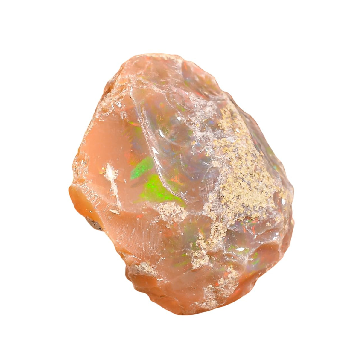 17.00 Cts Shiny Rough Wire Fire Ethiopian Opal Loose Gemstone | Lightweight Raw Crystal Healing Stone for Handmade Jewelry Making