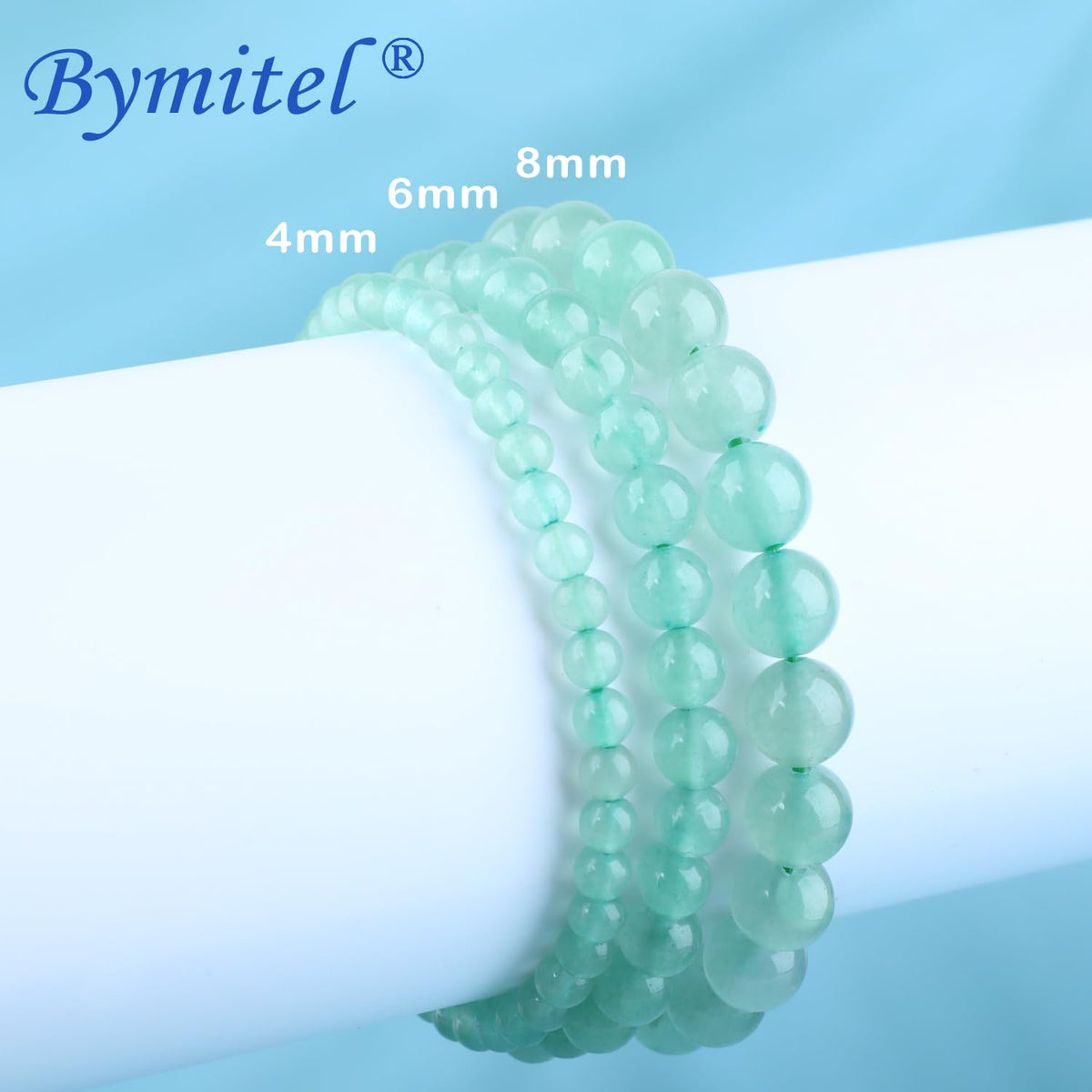 Bymitel 8mm Green Aventurine - Handmade Reiki Gemstone Stretch Bracelet, Natural Beauty & Spiritual Essence, Crystal Healing for Unisex Adults