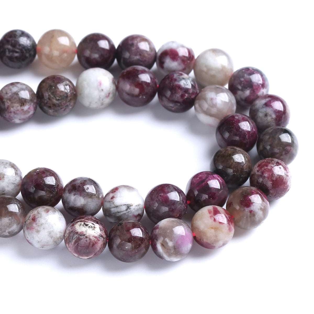 6MM 60PCS Natural Stone Colorful Tourmaline Gemstone Loose Beads for Jewelry Making DIY Bracelet Necklace 1 Strand