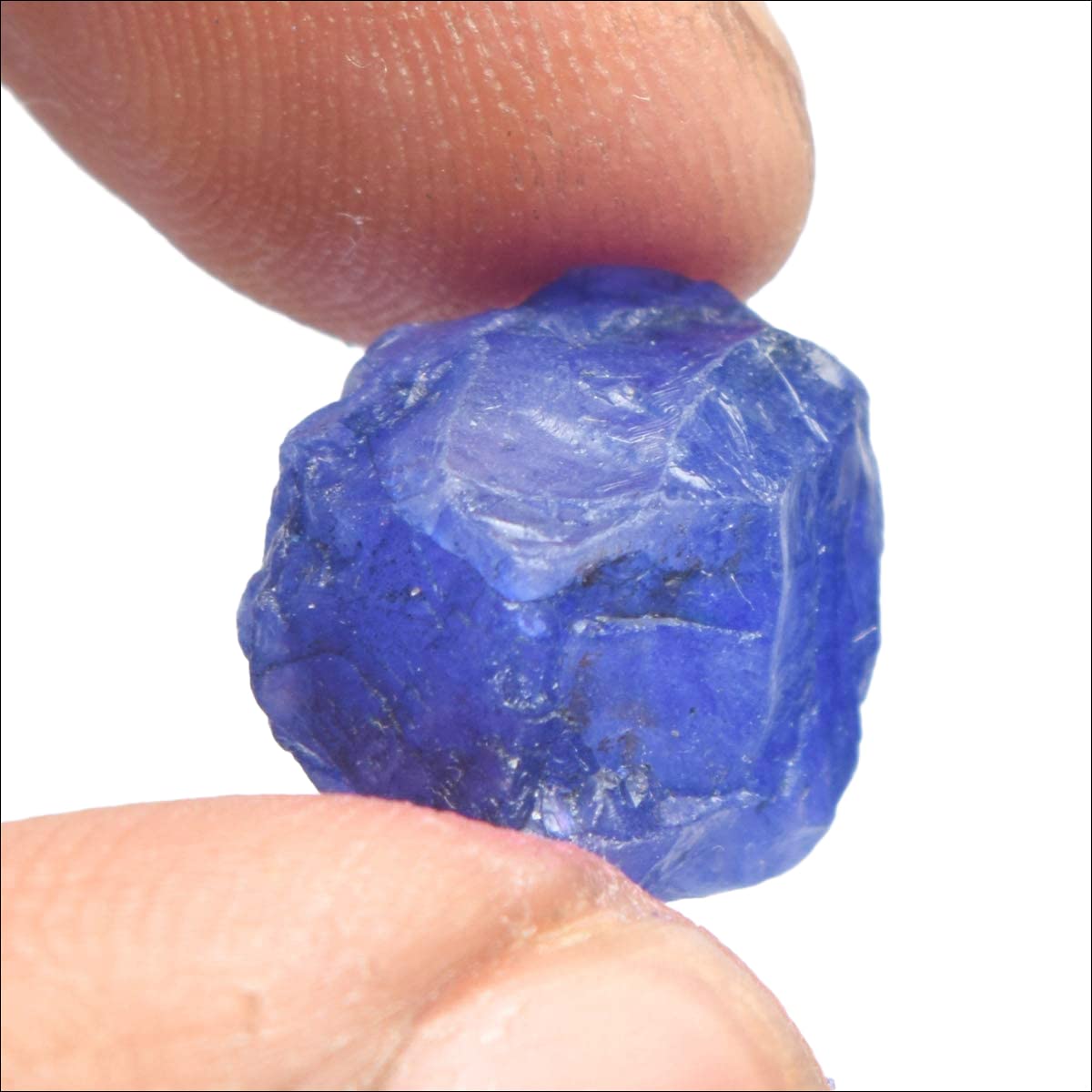 GEMHUB Loose Gemstones Raw Rough Blue Sapphire 9.00 Carat Certified Uncut Loose Gemstone for Astrological Purpose
