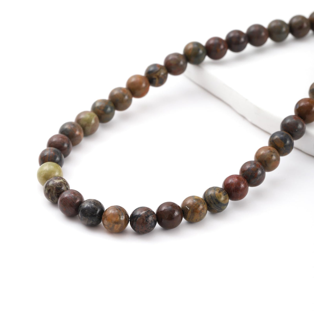 6mm 60pcs DIY Natural Colorful Agate Stone Beads Round Healing Crystal Gemstone Loose Beads for Jewelry Making Handmade Bracelet Necklace