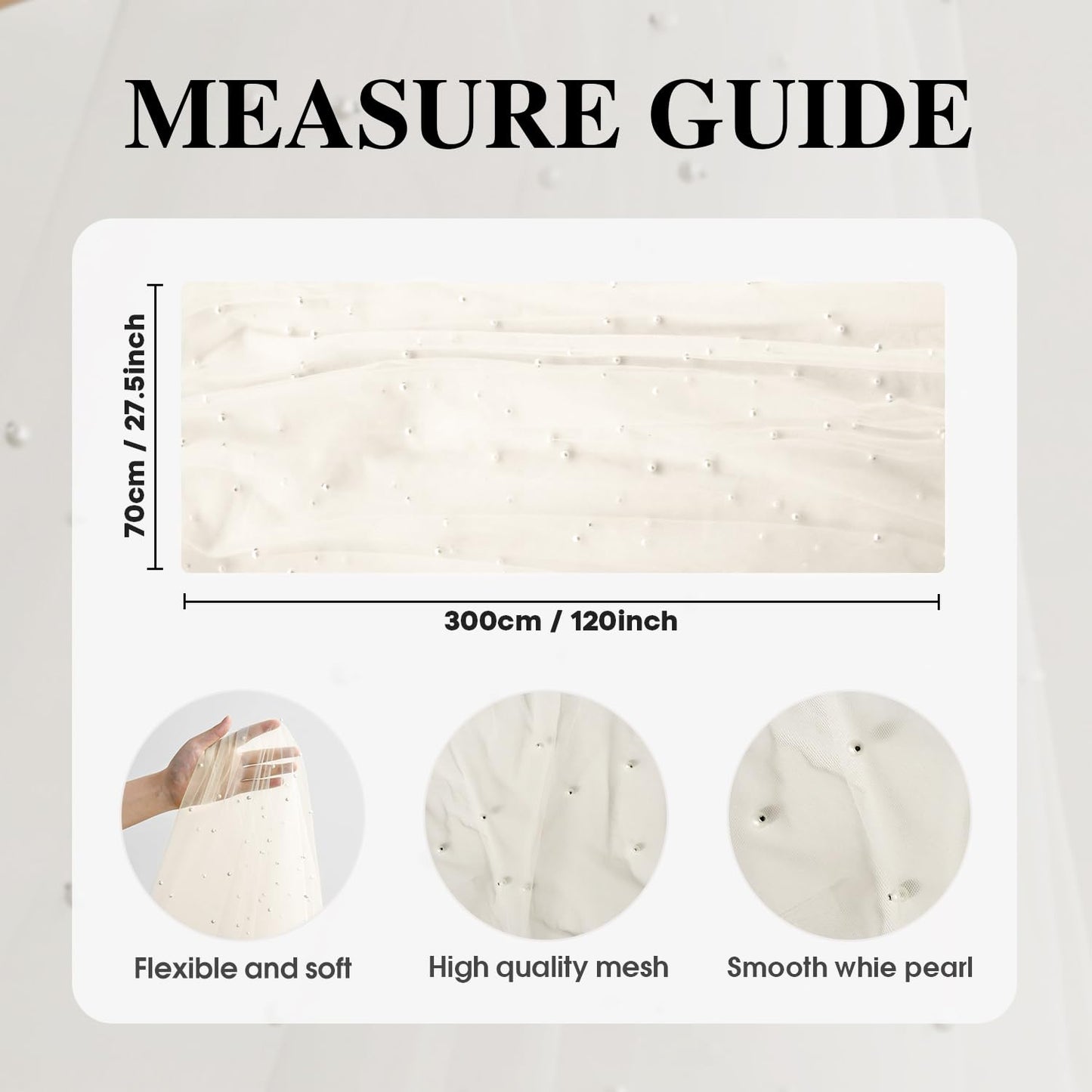 Artoid Mode 3PCS Pearl Beige Gauze Table Runner 120 Inch 10FT, Seasonal Sheer Dining Holiday Wedding Birthday Baby Shower Table Decor for Home Party
