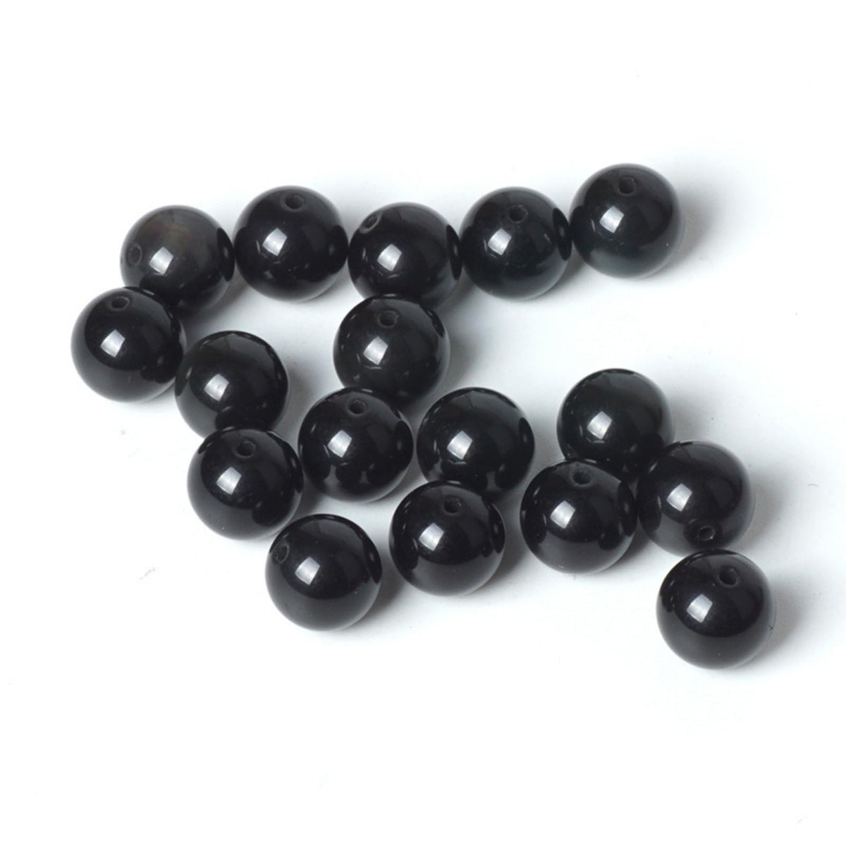 100Pcs Natural Stone 6mm Colorful Obsidian Beads Round Loose Gemstone Energy Healing Beads Hole Size 1mm DIY Smooth Beads for Bracelet Necklace Earrings Jewelry Making