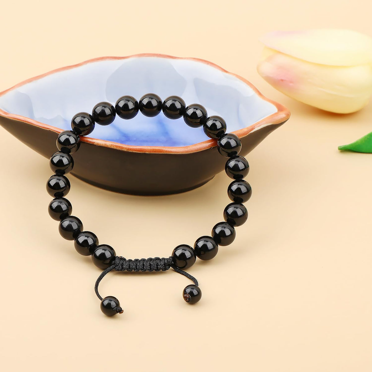 AD Beads Unisex 8mm Gemstone Bracelets Healing Macrame Adjustable 7-9 Inches || wear this healing natural gemstone bracelet help to erase your pain and fear || recover your energy|||, 3, Tourmaline