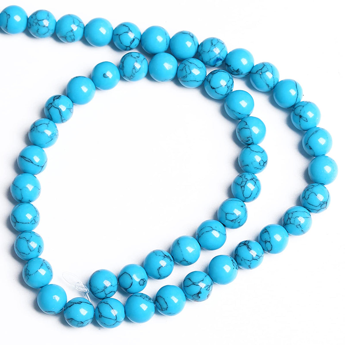 12MM 32PCS Blue Turquoise Spacer Loose Beads for Jewelry Making DIY Bracelet Necklace