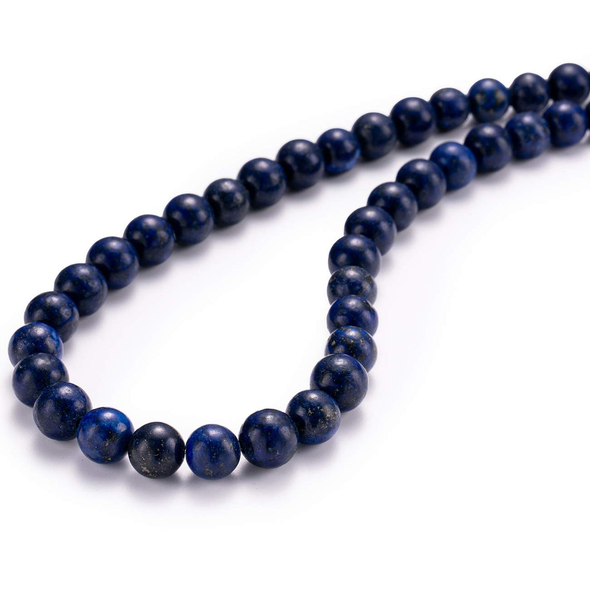 BEADIA Natural Lapis Lazuli Stone Round Loose Semi Gemstone Beads for Jewelry Making 6MM 61PCS