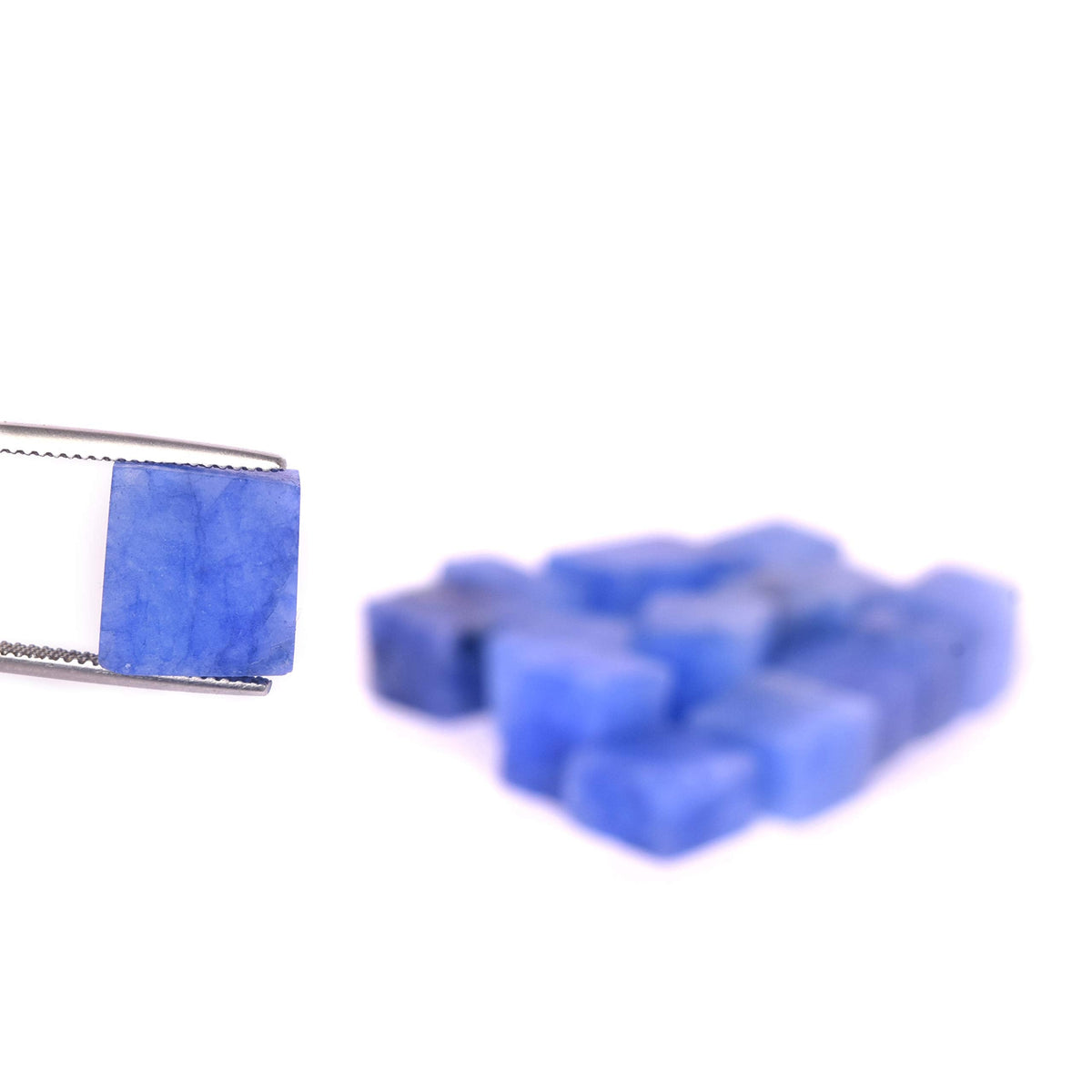 Blue Sapphire Cube Approx 250.00 Ct Lot of Blue Sapphire Gemstones for Jewelry Making & Home Décor