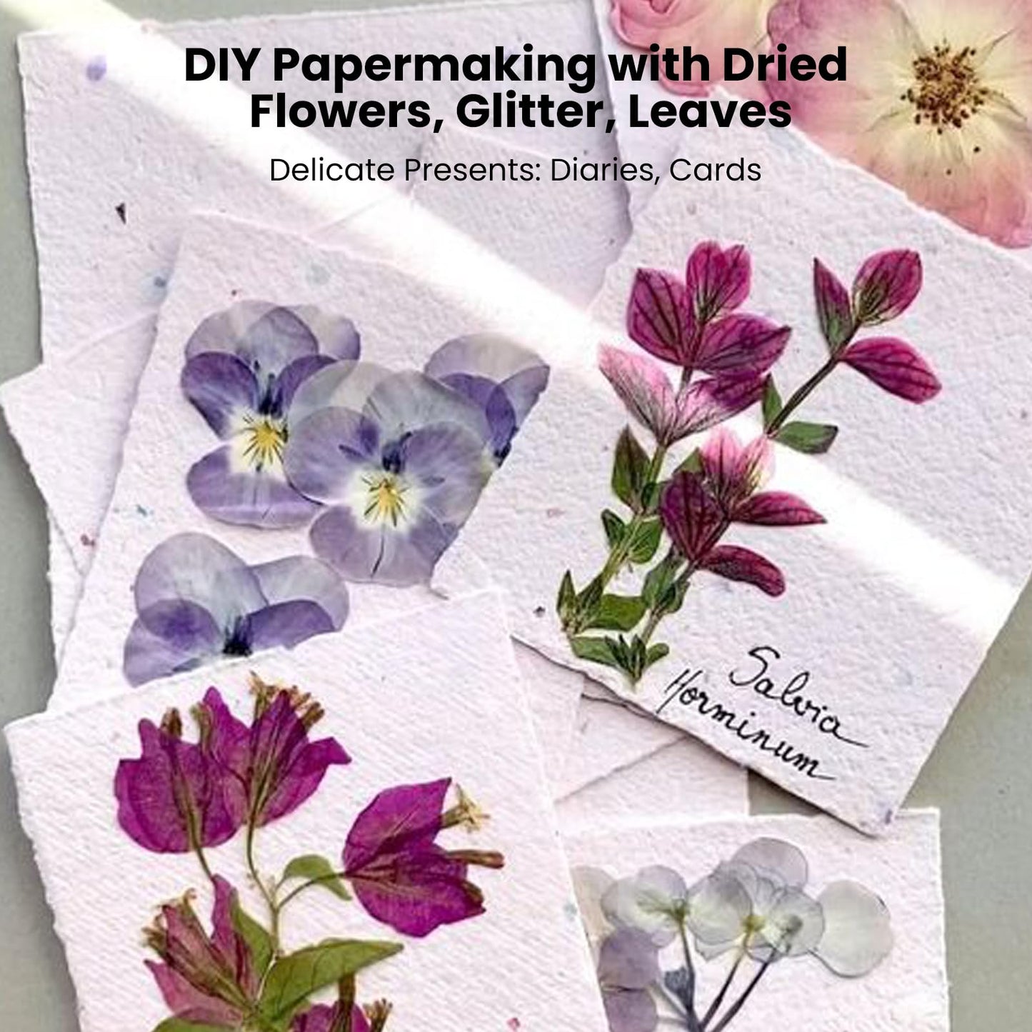 Caydo 3 Pieces Paper Making Frame Kit, Papermaking Mould and Deckle with Mesh, Absorbent Paper and Sponge for Adults Supplies(5 x 7 Inches, 7.5 x 9.8 Inches, 9.8 x 13 Inches)