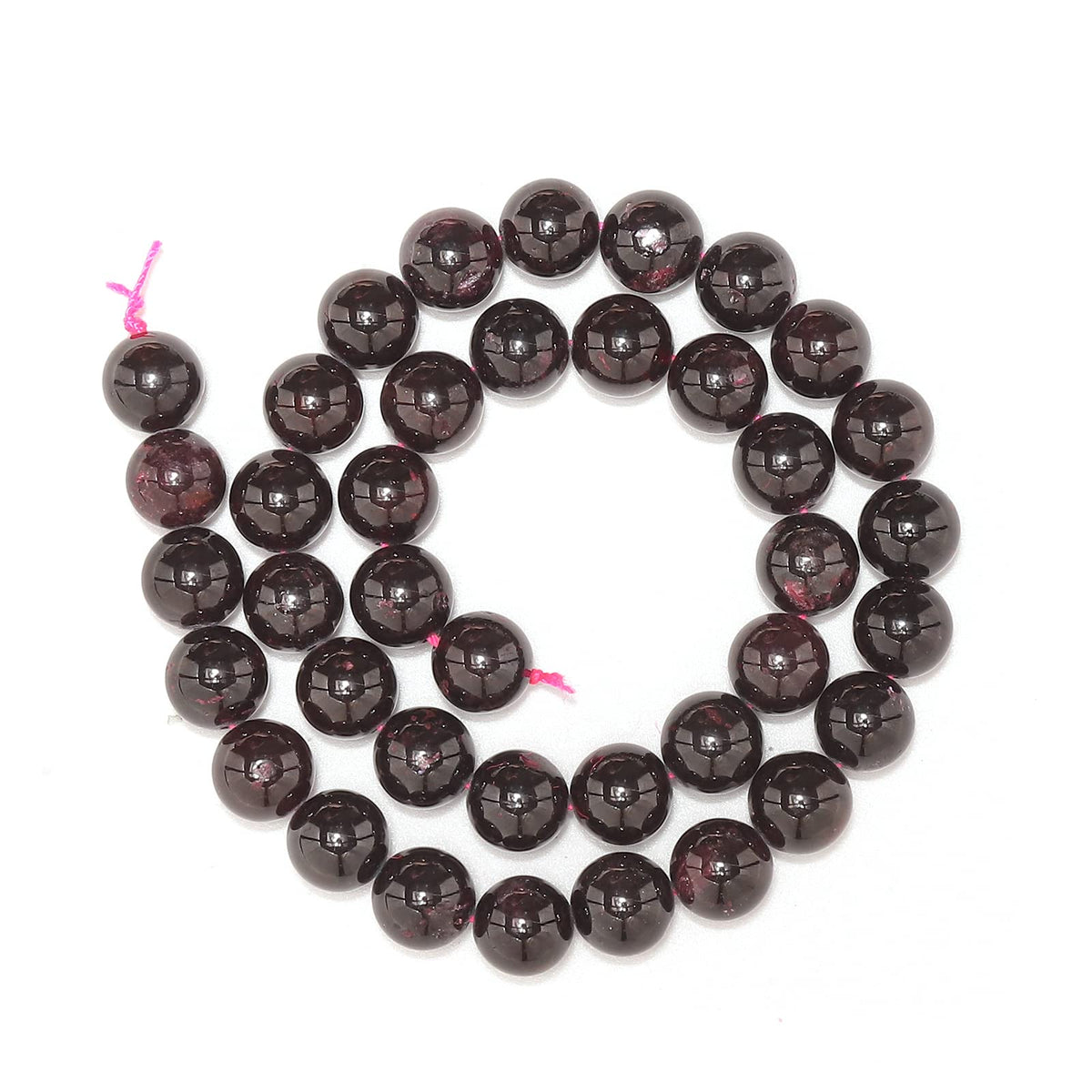 45pcs 8mm Natural Stone Beads Red Garnet Beads Energy Crystal Healing Power Gemstone for Jewelry Making, DIY Bracelet Necklace