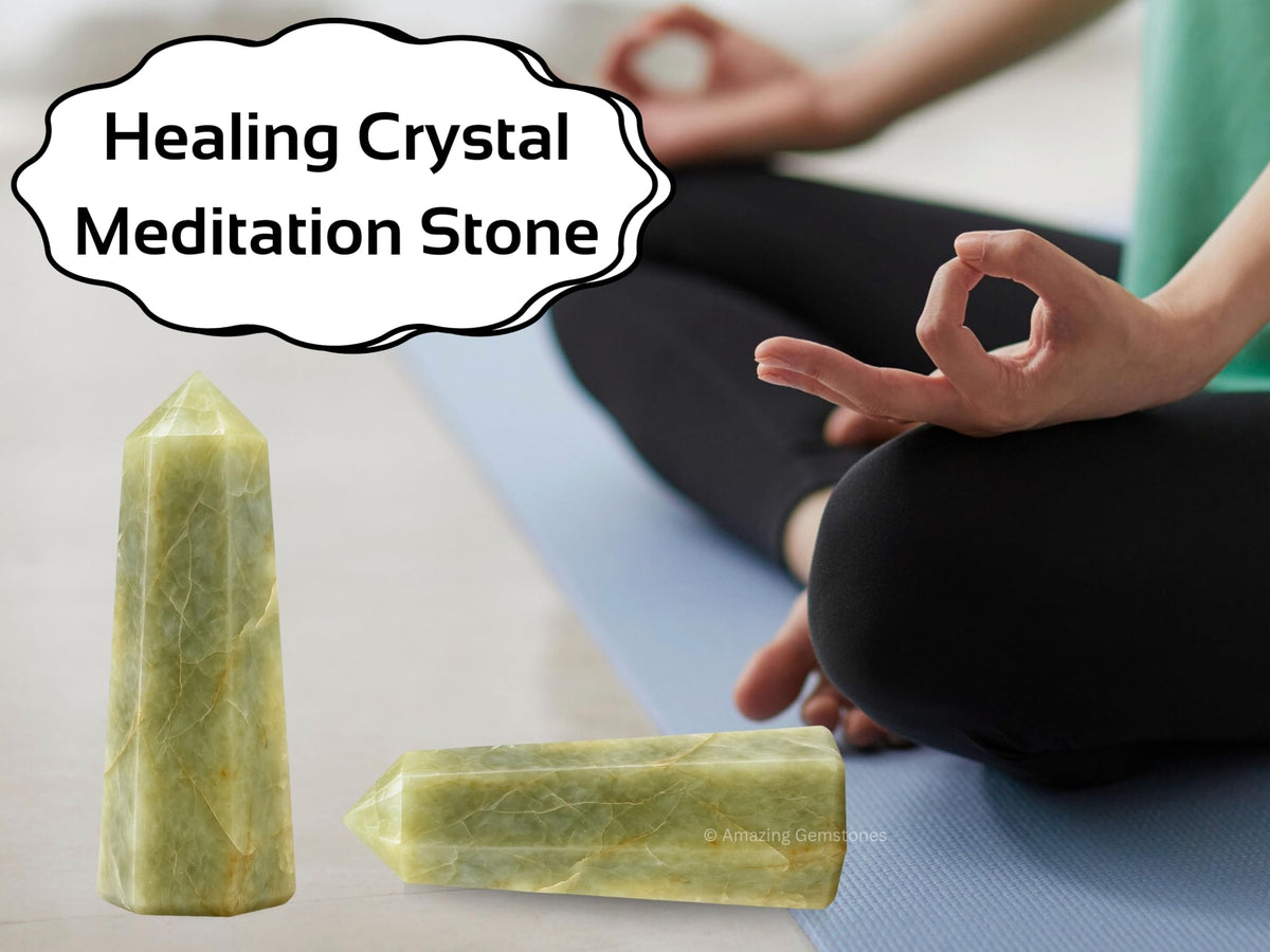 Amazing Gemstone Yellow Aquamarine Crystal Towers - Natural Healing Crystal Point Obelisk for Reiki Healing and Crystal Grid (2" to 3" Inch)