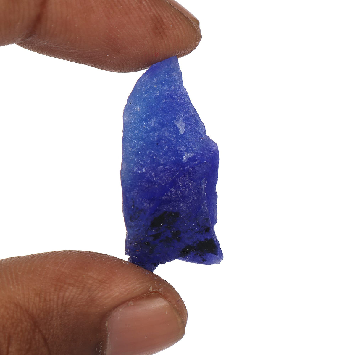 REAL-GEMS Blue Sapphire Rough Crystal 13.05 Carat Loose Gemstones for Jewelry Making Blue Crystal Decorations for Home