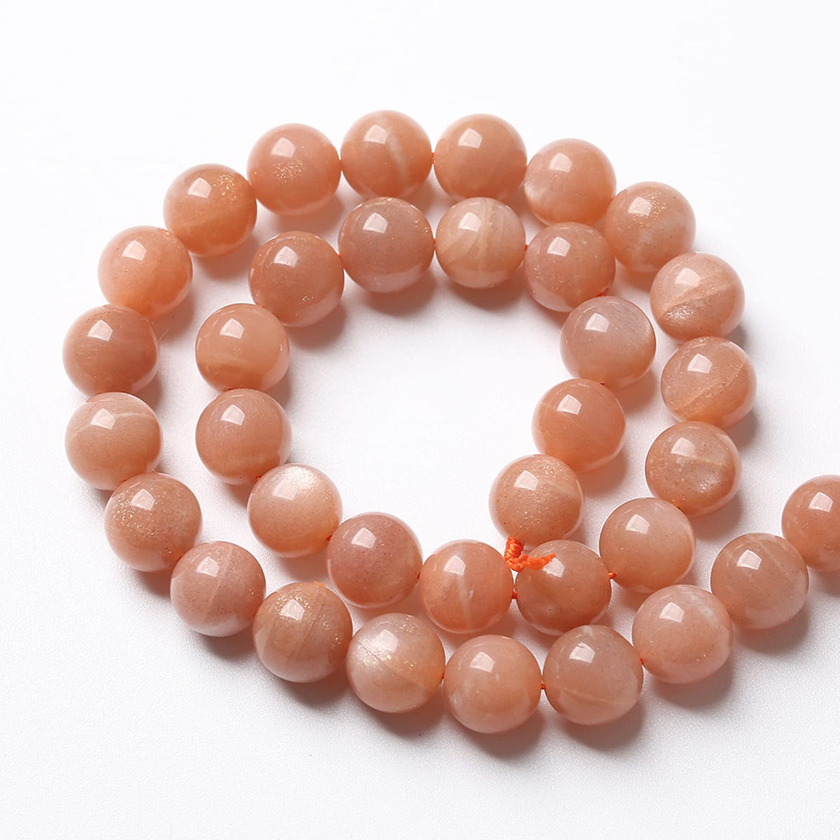 4MM 86PCS Natural Stone Sunstone Gemstone Loose Beads for Jewelry Making DIY Bracelet Crystal Beads