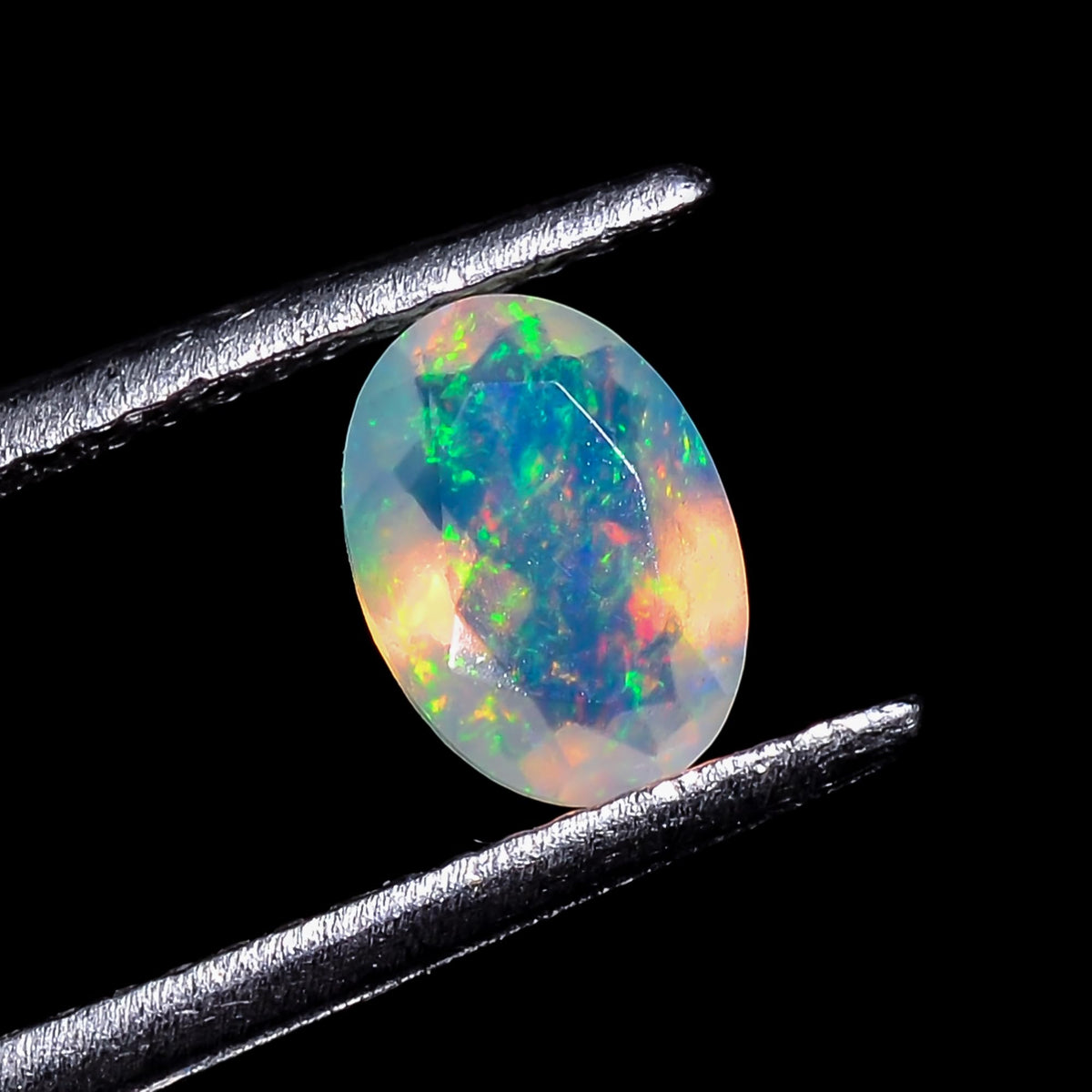 2 Pcs Pack,7x5 MM YASHEE Natural Ethiopian Opal Oval Shape-Brilliant Cut, Fire Play Opal Gemstone Wholesale Lot-Healing Crystals-DIY Jewelry Making Bulk Gemstone Deal