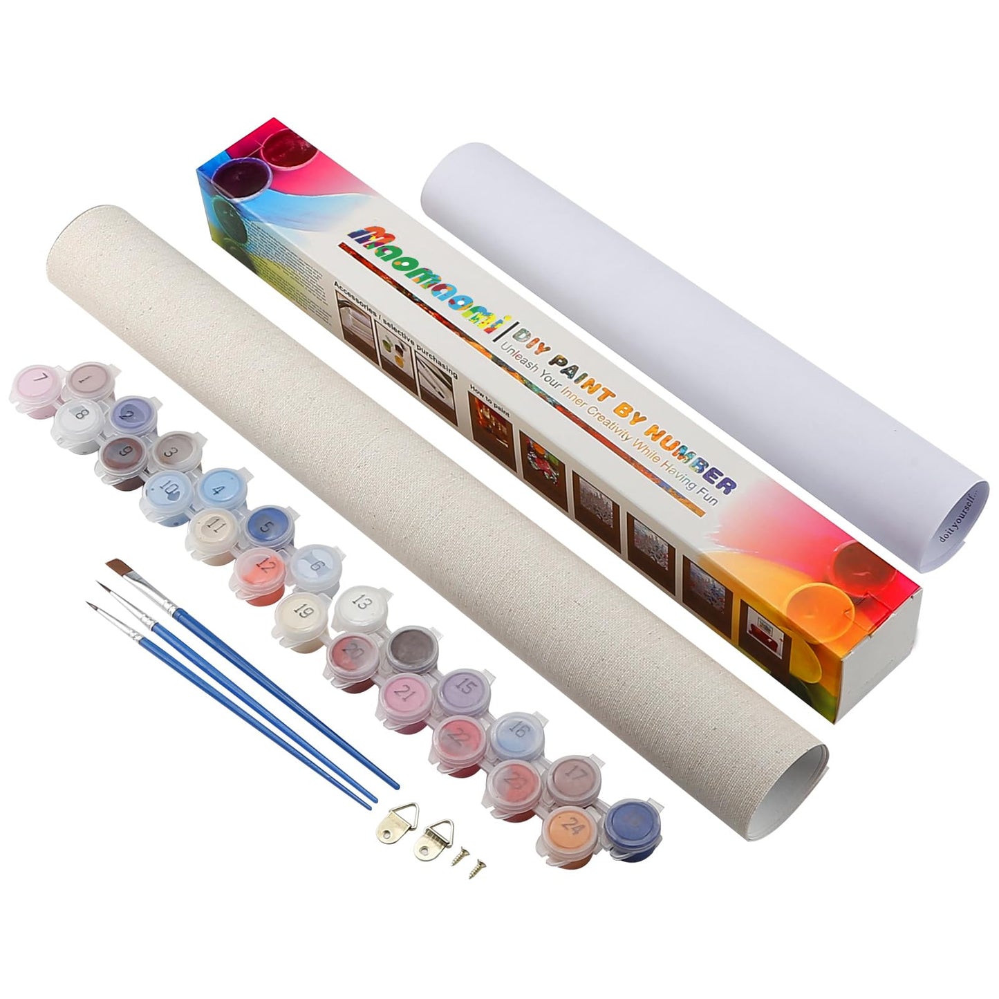 Maomaomi Paint by Numbers DIY Acrylic Painting Kit for Kids & Adults Beginner β 16" Wx20 L Color Dog Pattern