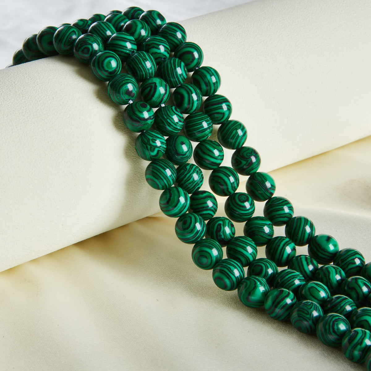 100pcs 8mm Malachite Beads Natural Gemstone Beads Round Loose Beads for Jewelry Making