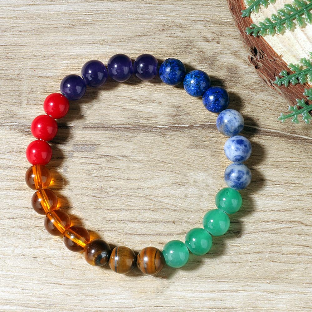 WEFRIN Evil Eye with Hematite Black Obsidian Tiger Eye Stone Triple Protection Bracelets for Men Women, Crystal Healing Stone Bracelet Bring Luck Prosperity and Happiness Jewelry (F-8mm(f))