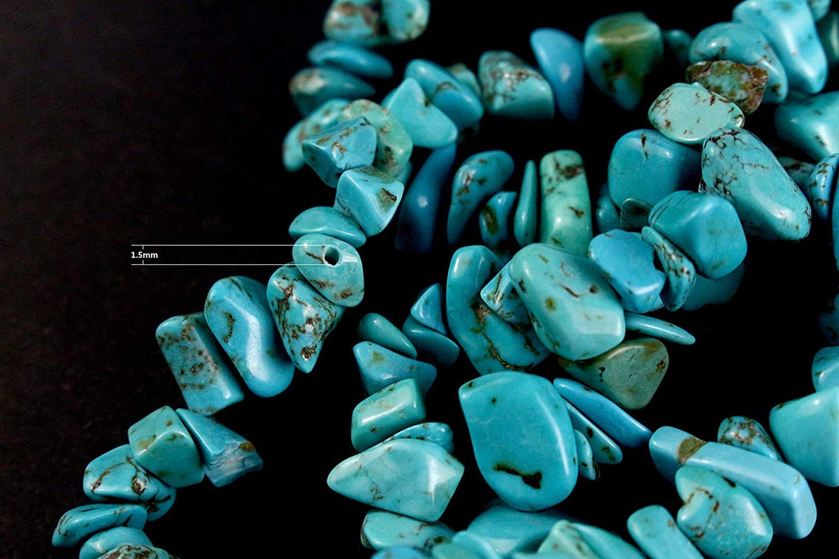 31 inches Chip Stone Loose Gemstones Beads Drilled Strand for Jewelry Making (Gold Sand Stone)