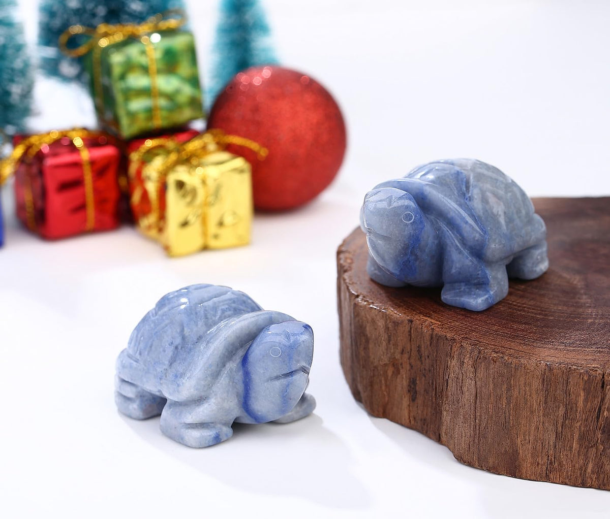 DUQGUHO 2" Travel Turtle Gift Decor Crystals Figurines Blue Aventurine Crystal Best Turtles Travels Gifts for Women Traveling Travelers Cute Decorations